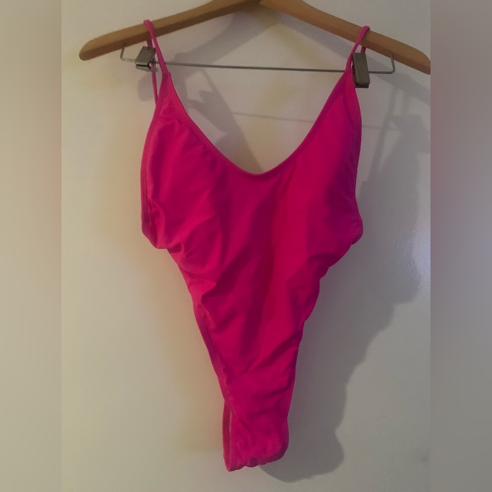 One piece open back swimsuit